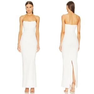 NWT Revolve x Michael Costello Briggs Strapless Boned Gown Ivory Womens Size XL